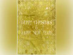 3dRose 22x30 Bath Hand Pool Towel - Yellow, White Stars, Snowflakes. Merry Christmas and Happy New Year Alexis Design - Holidays Christmas 22