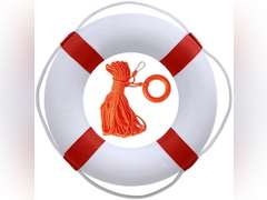 20 Inch Pool Safety Life Preserver Ring Buoy for Pool, Swimming Swim Foam Ring Pool Buoy Pool Safety Throw Rings with 98.4FT Water Floating Lifesaving Rope 41