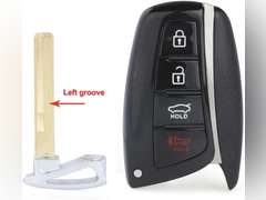 Replacement Key Fob Shell Case for Hyundai Azera Equus Santa Fe Sport 2013-2018 Keyless Entry Remote Car Key Fob Cover Casing with Uncut Left Blade Blank 19