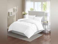 3 Piece Half Pinch Pleated Duvet Cover with Zipper Closure, 100% Egyptian Cotton, 800 Thread Cotton, Pintuck Duvet Cover, Oversized Super King White Solid 99