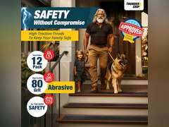 Outdoor Stair Treads Non Slip 30" x 6" - 12-Pack Weather Resistant Exterior Grip Tape for Wooden Steps - Non Slip Stair Treads - Anti Skid Strips - Waterproof 80-Grit Adhesive Treads 29