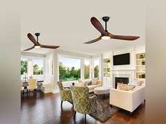 Farmhouse Rustic Ceiling Fans with Lights, 60 inch Outdoor Ceiling Fan for Patios with Light, 3 Blades Wood Ceiling Fan Damp Rated Large Airflow Commercial Ceiling Fan for Exterior House Porch Gazebo 259