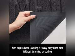 Front Door Mat Outside/Indoor Entrance - 17x29.5 inch Welcome Mats for Front Door - Fade Resistant Rubber Doormat Weather Durable, Dark Grey 14