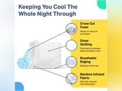 Shredded Memory Foam Pillow for Sleeping - Adjustable & Cooling Pillow for Side Sleepers and All Sleeping Positions - Queen Size Pillow 48