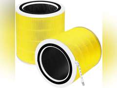 Core 400S H13 HEPA Pet Care Filter Replacement for LEVOIT Core 400S Core 400S-RF-PA LRF-C401-YUS Replacement Filter (Yellow), 3-in-1 True HEPA and Activated Carbon Filter, 2 Pack 51