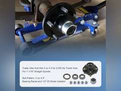 (See pictures)JDMSPEED 2 Trailer Idler Hub Kits 5 on 4.5" Replacement for Axle 1-1/16" Bearings 2000 lbs - 22016K 59