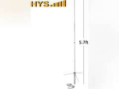 HYS Dual Band 144/430 MHz Heavy-Duty Fiberglass Vertical Base Antenna 5.7ft, SO-239 Connector 4.5/7.2dBi High Gain Pre-Tuned Repeater Antenna 94