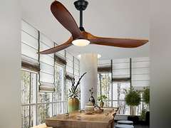 Farmhouse Rustic Ceiling Fans with Lights, 60 inch Outdoor Ceiling Fan for Patios with Light, 3 Blades Wood Ceiling Fan Damp Rated Large Airflow Commercial Ceiling Fan for Exterior House Porch Gazebo 259