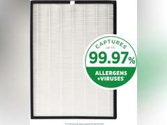 AprilAire RF09550V Virus + Allergy + Pet True HEPA Air Purifier Replacement Filter for AprilAire 9550 Room Air Purifier, Captures Viruses, Allergens, Bacteria, Pet Hair & Dander, Ozone Free 99