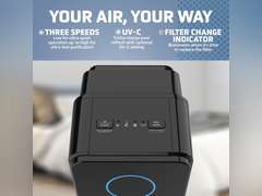GermGuardian Air Purifier for Homes with Pets, H13 Pet HEPA Filter, Removes Pet Dander, Dust, Allergens, Smoke, Pollen, Odors, Mold, UV-C Light Helps Reduce Germs, 22 Inch, Black, AC4300BPTCA 100
