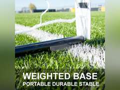 QUICKPLAY Kickster Elite Portable Soccer Goal | Integrated Weighted Base for Training on Turf, Hard Floors or Grass | Sizes 5x3', 6x4', 12x6', 16x7', & 3x2M Single Goal 170