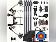Lanneret Compound Bow and Archery Sets - Right Hand Archery Compound Bows 0-70 lbs Draw Weight Adjustable for Adults and Beginners Hunting Bow Kit for Beginner 180