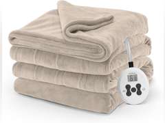 Sunbeam Royal Luxe Mushroom Heated Blanket - Full 48