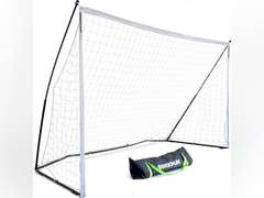 QUICKPLAY Kickster Elite Portable Soccer Goal | Integrated Weighted Base for Training on Turf, Hard Floors or Grass | Sizes 5x3', 6x4', 12x6', 16x7', & 3x2M Single Goal 170