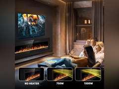 (Similar model) Tuan 60 inch Ultra Thin Electric Fireplace Inserts and Wall Mounted with Remote Control & Touch Screen 1500W Fireplace Heater with Timer 270