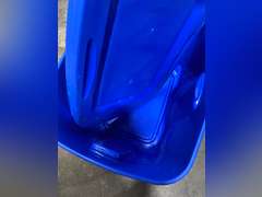 HOMZ 2 Pack Plastic Storage Bins w/ Lids, Medium Room Organizer, 18x23 ,Blue 34