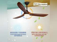 Farmhouse Rustic Ceiling Fans with Lights, 60 inch Outdoor Ceiling Fan for Patios with Light, 3 Blades Wood Ceiling Fan Damp Rated Large Airflow Commercial Ceiling Fan for Exterior House Porch Gazebo 259