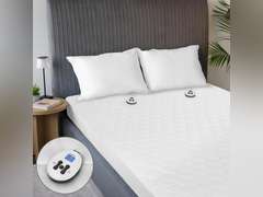 Sunbeam King Size Electric Heated Mattress Pad, 12 Heat Settings, 12hr Auto Shut-Off, Fast Heating, Machine Washable 126