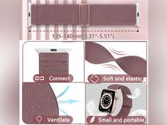 Adjustable Braided Solo Loop Bands Compatible with Apple Watch 38mm 40mm 41mm 42mm 44mm 45mm 49mm, Stretchy Nylon Sport Elastic Wristbands Women Men Straps for iWatch Series 8/7/6/5/4/3/2/1/SE/Ultra, 3 Packs 7