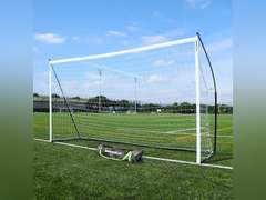 QUICKPLAY Kickster Elite Portable Soccer Goal | Integrated Weighted Base for Training on Turf, Hard Floors or Grass | Sizes 5x3', 6x4', 12x6', 16x7', & 3x2M Single Goal 170