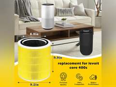Core 400S H13 HEPA Pet Care Filter Replacement for LEVOIT Core 400S Core 400S-RF-PA LRF-C401-YUS Replacement Filter (Yellow), 3-in-1 True HEPA and Activated Carbon Filter, 2 Pack 51