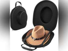 Cinati Hat Box for Travel-Crush Proof Hat Travel Case for Cowboy Hats Holder Storage Box Organizer Cap Carrier with Adjustable Carry Strap 47