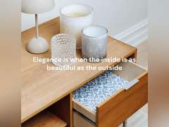 6 Scented Drawer Liners Non-Adhesive Paper Sheets for Home Closet Shelves, Cabinet and Dresser Drawers - Royal Damask Print - 14 x 19 Inch (Fresh Linen) 18