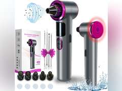 Blackhead Remover Vacuum, Facial Pore Cleaner Electric with Heating Mode, 2in1 Vacuum Pore Cleansing Tool, Electric Whitehead Remover with 9 Suction Level & 5 Heads 40