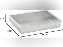 Winco 2-Inch Deep Aluminum Rectangular Cake Pan, 9-Inch by 13-Inch 23