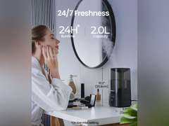 Humidifiers for Bedroom, Cool Mist Humidifier for Home Plant and Baby Nursery, Quiet Ultrasonic Humidifier with 360 Nozzle, Auto Shut-Off, Filterless, Black 24
