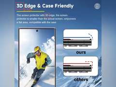 3+2 Pack Galaxy S22 Ultra Tempered Glass Screen Protector and Camera Lens Protector,HD Glass Screen Protector,3D Curved,9H Hardness, Bubble-Free,for Samsung Galaxy S22 Ultra 5G 6.8 Inch 13
