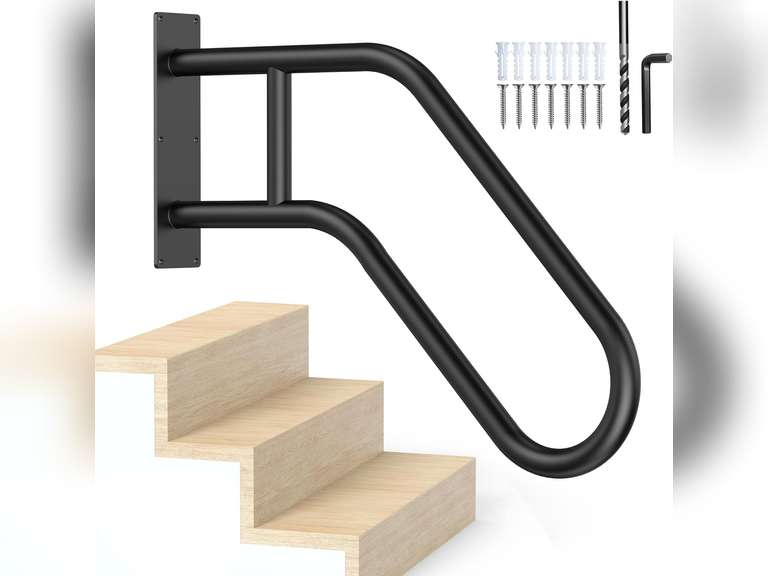 Missing Hand Rails Image (Missing parts)Handrails for Outdoor Steps,Stair Railing Indoor1-3 Step ...