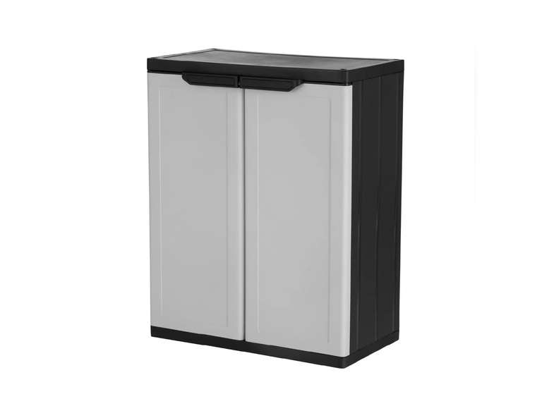 Project Source Premium One 26.9-in W x 34-in H x 15.75-in D Freestanding or wall-mounted Plastic Garage Cabinet in Off-white 100