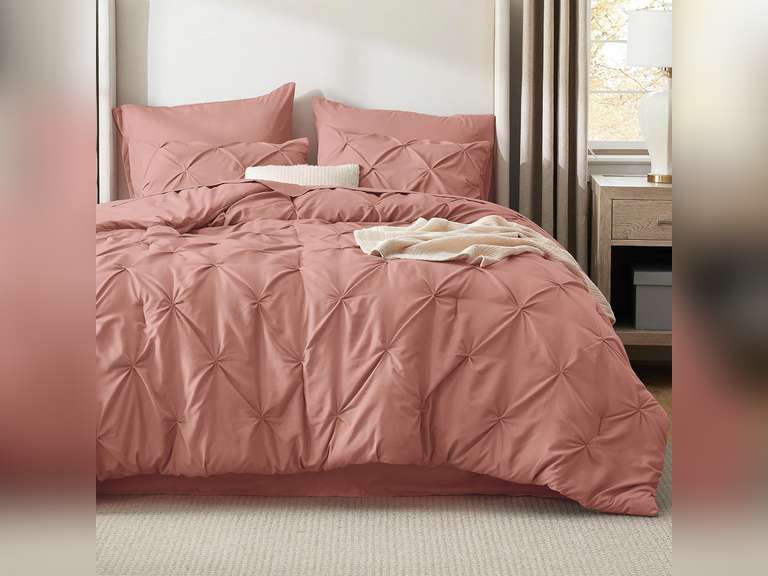 Bedsure California King Comforter Set - Cal King Bed Set 7 Pieces, Cali King Bedding Set with Comforter, Sheets, Pillowcases & Shams (Dusty Pink) 83