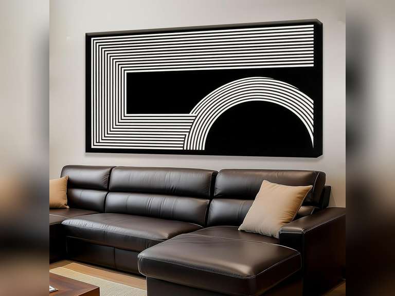 TAIJXAGSG Canvas Art Wall Decor Modern Line Art Prints Black And White Abstract Art Print Painting Modern Artwork Decorations For Living Room Pictures For Bedroom Office Home Wall Decor 24 X 48 In 90