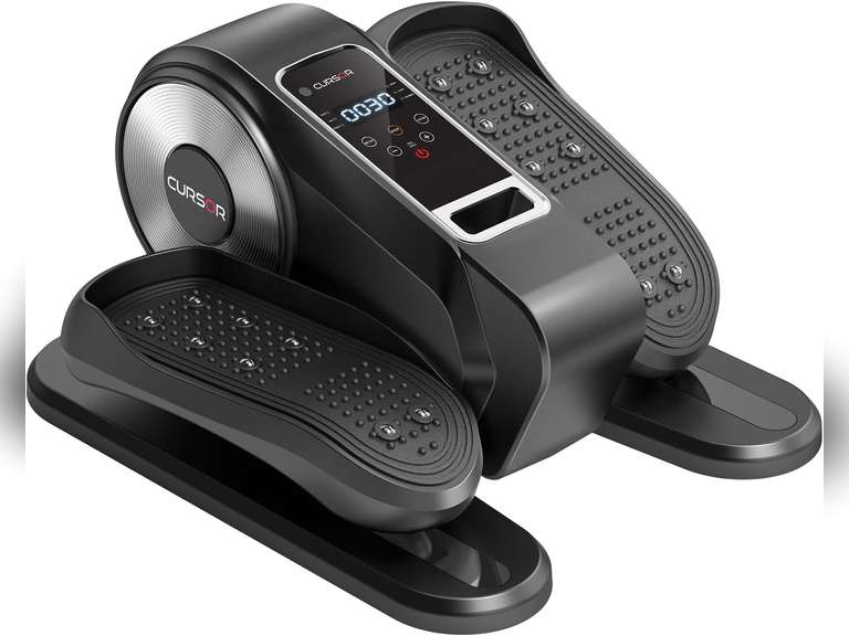 Under Desk Elliptical Machine, Electric Seated Pedal Exerciser, Mini Elliptical Leg Exerciser with Remoter, 12 Level Speeds, Forward & Reverse Direction, Manual & Auto Mode for Home Office 110