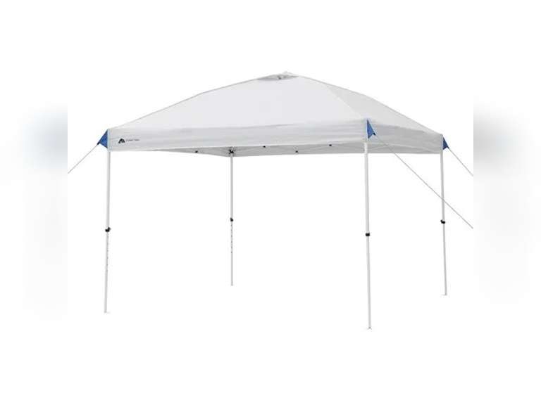 Ozark Trail 10x10 Instant Pop Up Canopy Tent with Simple Push Setup Straight Leg Pop-Up Tent for Tailgating, Camping & Events, White 89