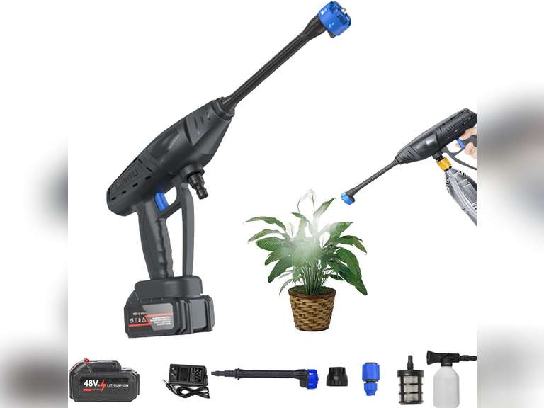 (Similar)Cordless Pressure Washer -12v Car Cleaner Rechargeable | Portable Pressure Washer Cordless, Cleaner Machine Cordless with Battery, Power Washer for Car Washing, Bicycles, Grill, Patio and Deck 61