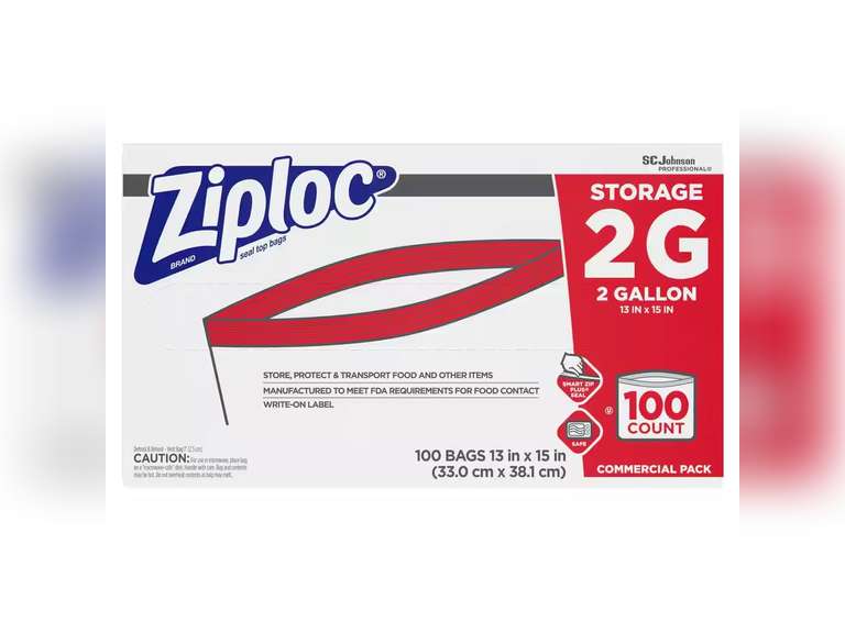 15 in. x 13 in. Clear Plastic Double Zipper Lunch Bag (100-Carton) 40