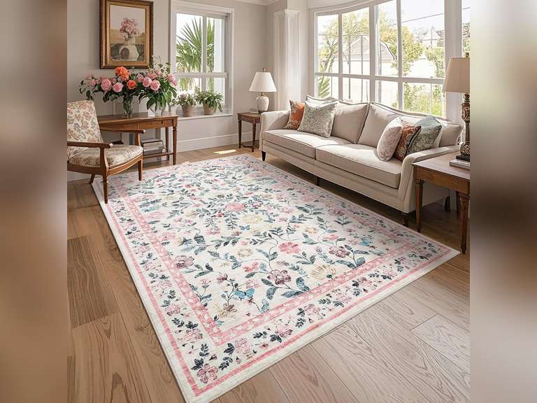 Similar model GarveeHome Washable Area Rug 8 x 10 Non-Slip Soft Vintage ...