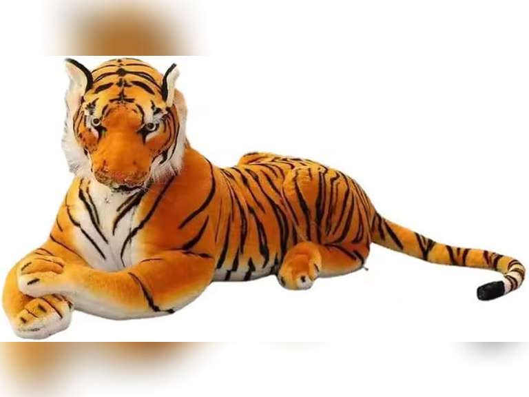 GracesDawn Stuffed Animals-Tiger 26.8 inches (Including Tail Size), Plush Animal Cat for Jungle Theme, Decoration, Cuddling, Ideal Gift for Children (Brown Tiger) 27