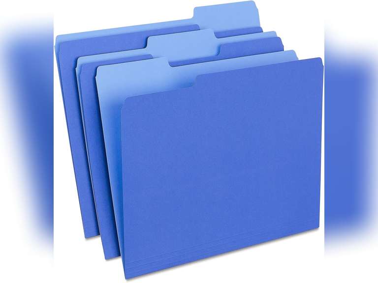 Staples File Folders, 1/3-Cut Tab, Assorted Position, Letter Size ...