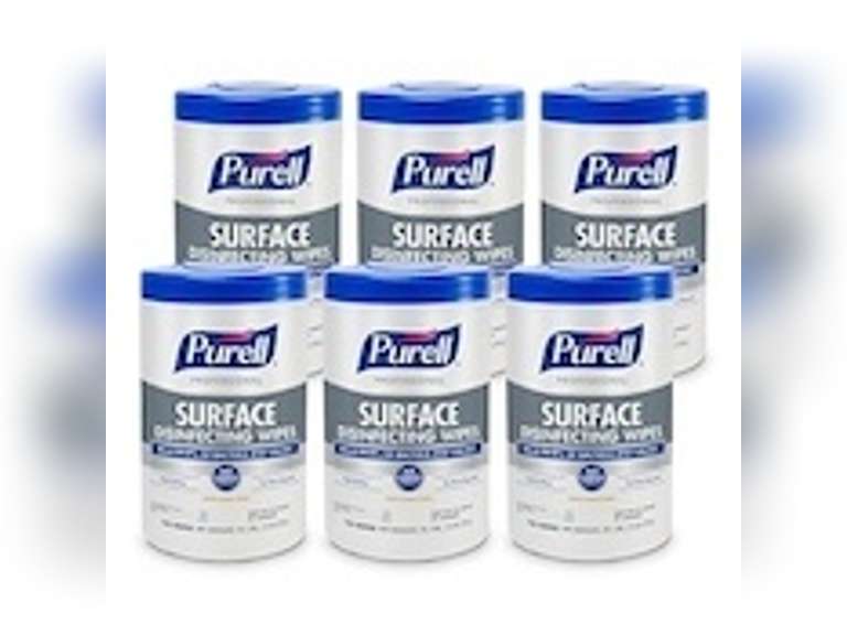 PURELL Professional Disinfecting Wipes, Fresh Citrus Scent, 110 Wipes/Container, 6/Carton 135
