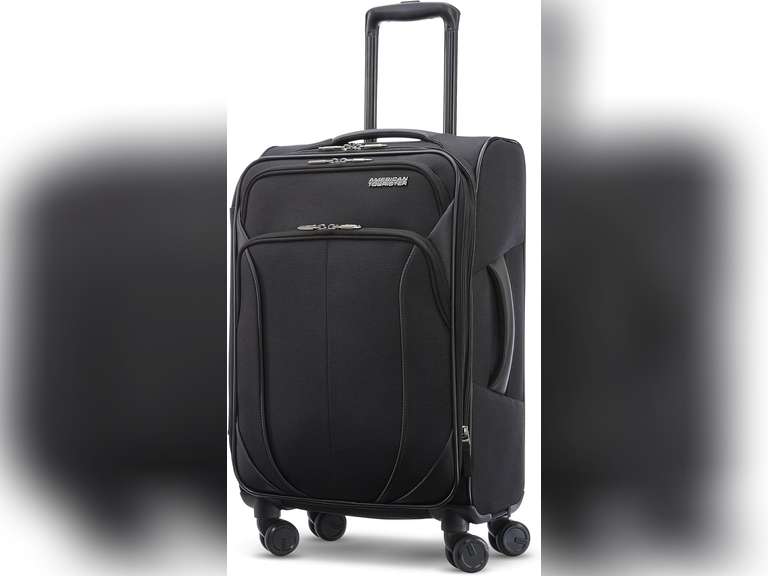 American Tourister 4 KIX 2.0 Expandable Softside Luggage with Spinner Wheels, 20 SPINNER, BLACK 90