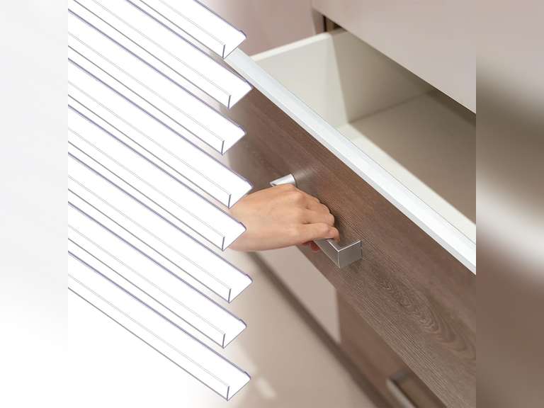 uxcell 8Pcs Cabinet Door Protector, 18" x 1/2" PVC Edge Guard Slip-on ...