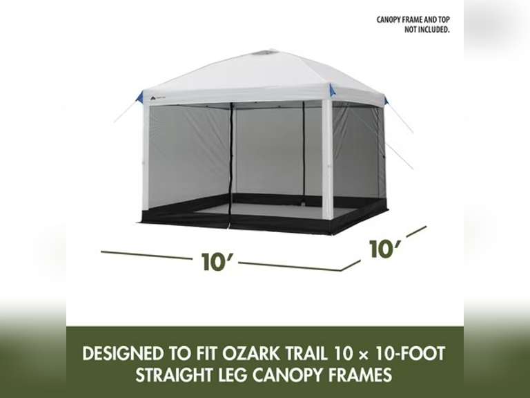 Ozark Trail Zippered Canopy Mesh Curtain Accessory 50
