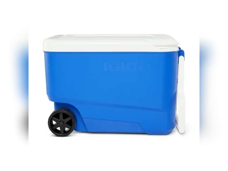 Igloo 38 QT. Hard-Sided Ice Chest Cooler with Wheels, Blue 30
