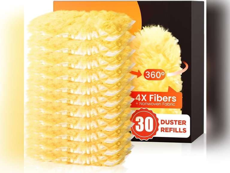 12 Count Heavy Duty Duster Refills for Swiffer, Multisurface 360  Larger Size Dusters with 4X Microfibers, Unscented Disposable Dusters for Cleaning Home, Blinds, Fans, Corners (Only Duster) 20