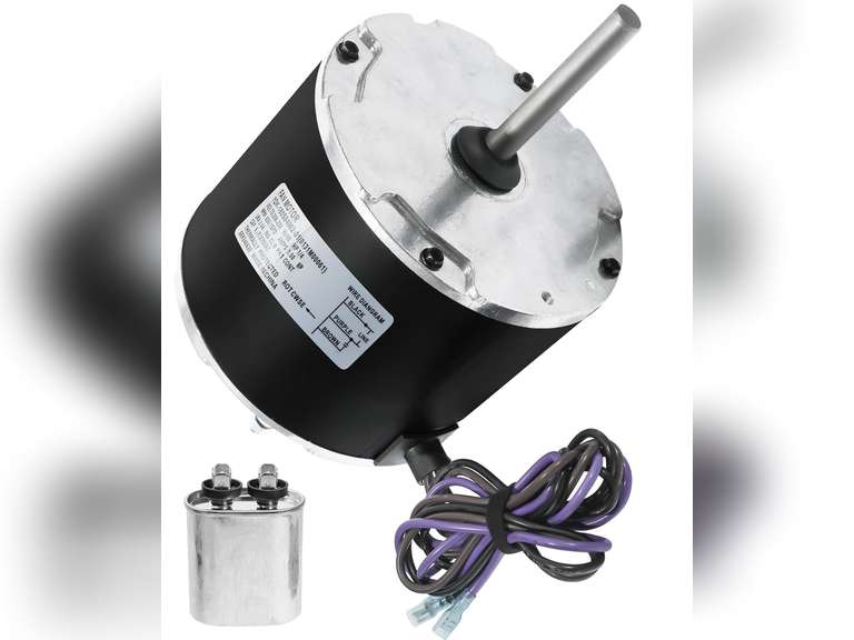 TEPU 0131M00061SP Condenser Fan Motor, 1/4HP 830RPM 208-230V AC, Zongshan Broad-Ocean Motor YDK-180S84062-01-830 RPM, 1-Speed, Replaces Amana Janitrol P/N: 0131M00014PS, with Capacitor 86