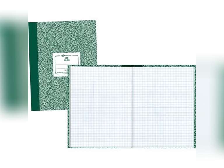 Rediform Lab Book 5"x5 Quad 60 Sh 10-1/8"x7-7/8" Green Marble Cover ...